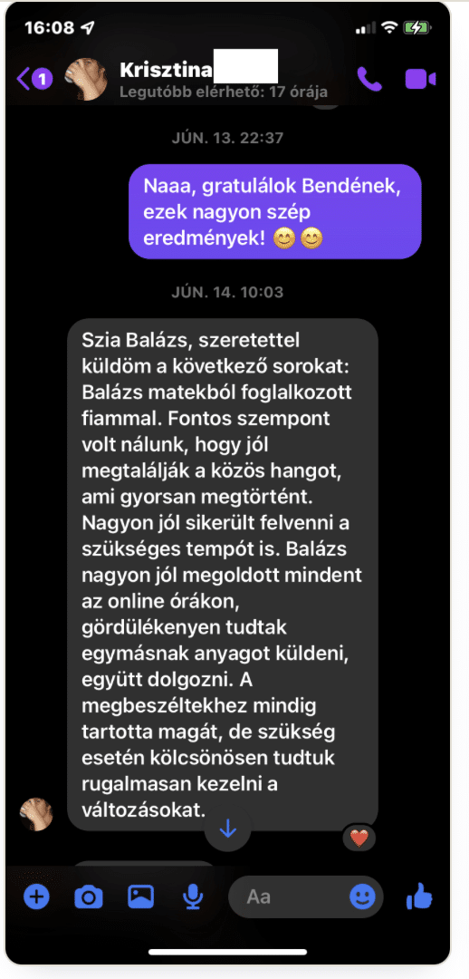 Diák véleménye